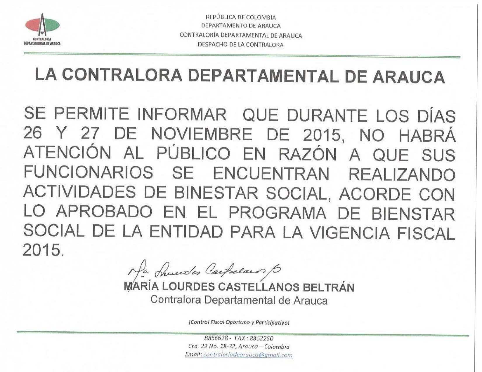 NO ATENCION AL PUBLICO